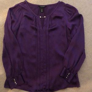 WHBM purple silk blouse - 12